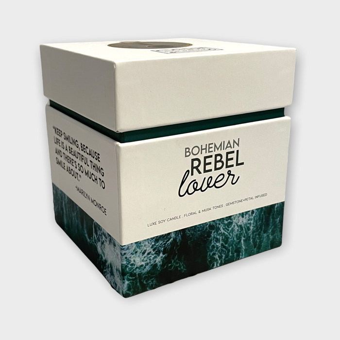 Bohemian Rebel Lover Luxe Gemstone Candle