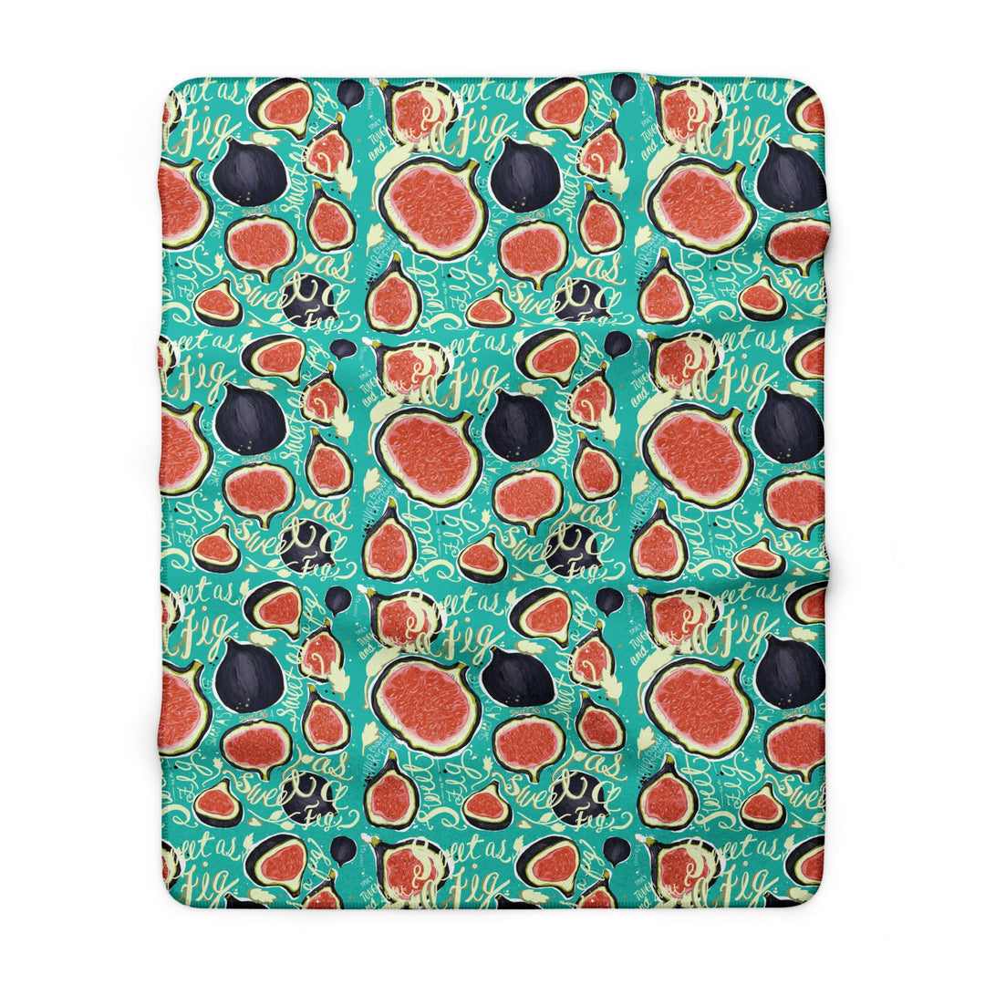 Sweet as a Fig! Sherpa lined blanket