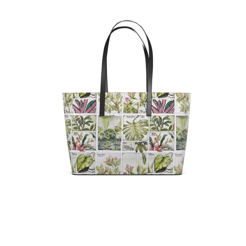 Botanical Explorer Leather Tote