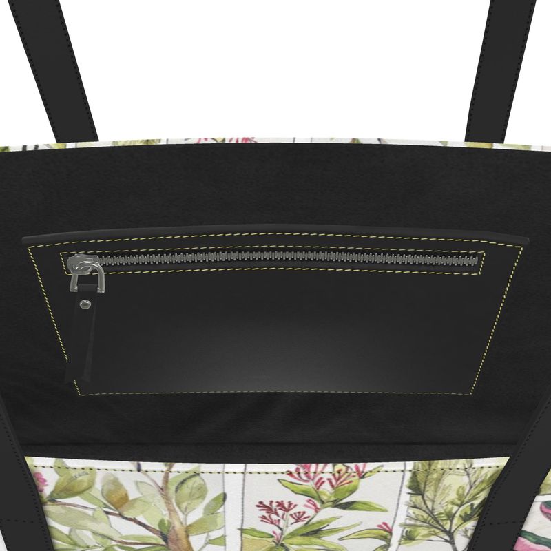 Botanical Explorer Leather Tote