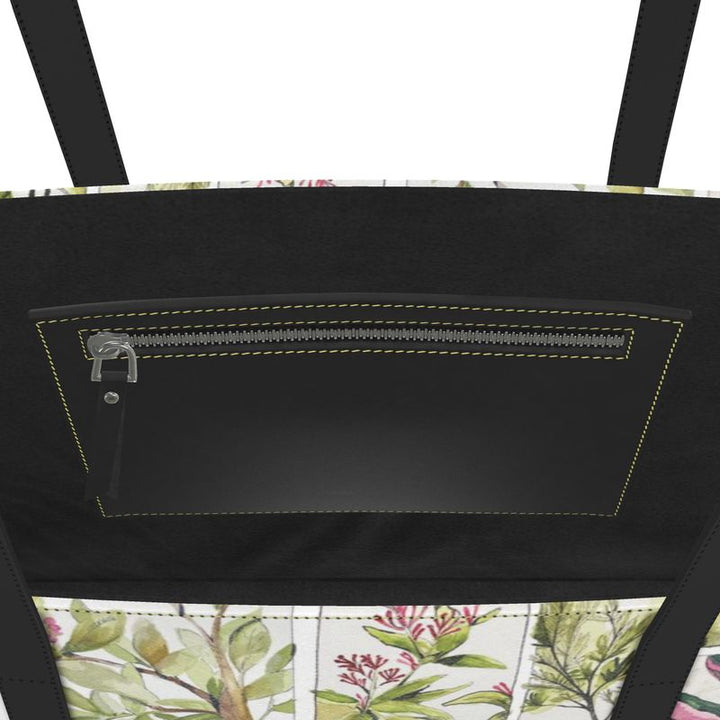 Botanical Explorer Leather Tote