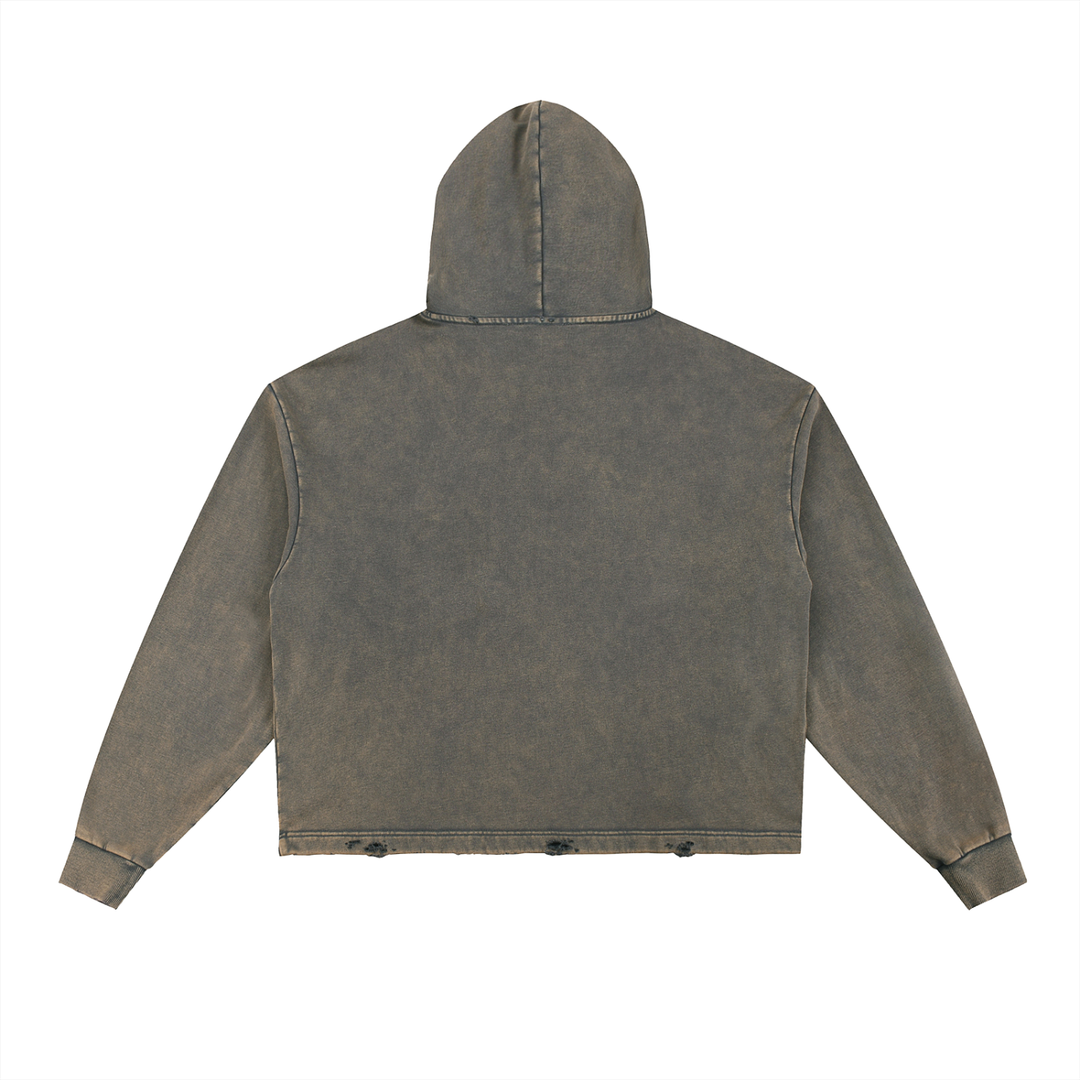 Vintage Wash Deconstructed Banana Split Hoodie