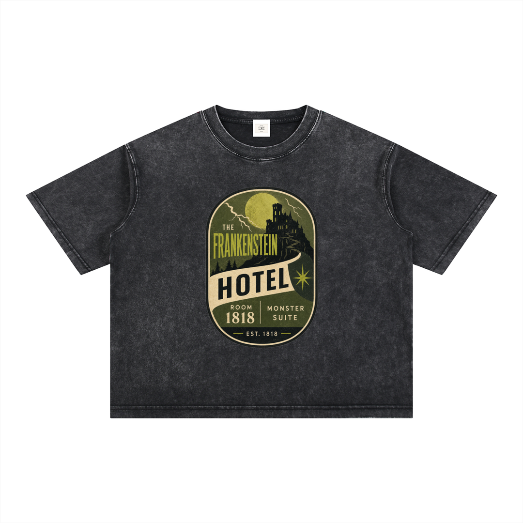 Frankenstein Hotel Retro Cotton Tee