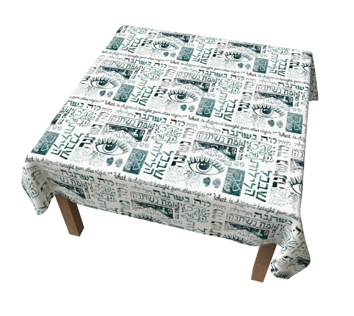 Mystical Hebrew Eye Tablecloth
