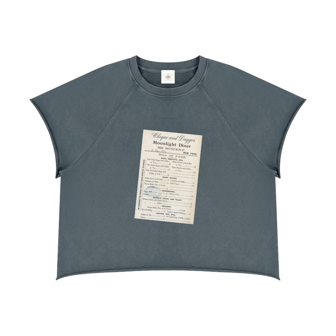 Cloque Moonlight Diner Vintage Wash Raw Edge Boxy T-Shirt