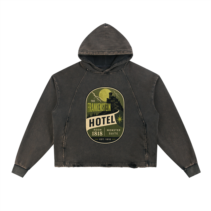 Frankenstein Hotel Vintage Washed Hoodie