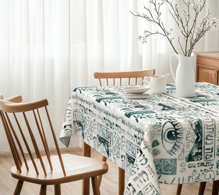 Mystical Hebrew Eye Tablecloth