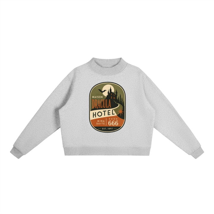 Maison Dracula Mock-Neck Crew Sweatshirt