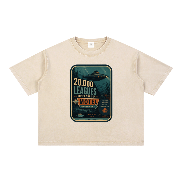 Jules Verne Vintage Wasg Tee