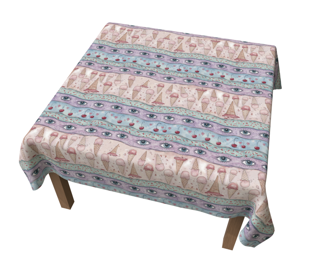 Eyes and Ice Cream Tablecloth