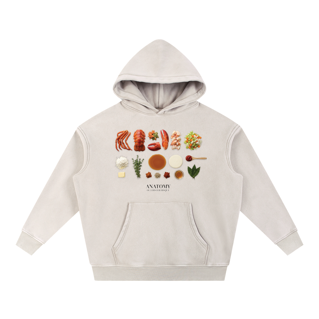 Deconstructed Lobster Bisque Kids Stone Washed Oversize Hoodie