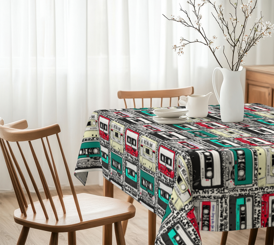 Retro Mix Tapes Tablecloth