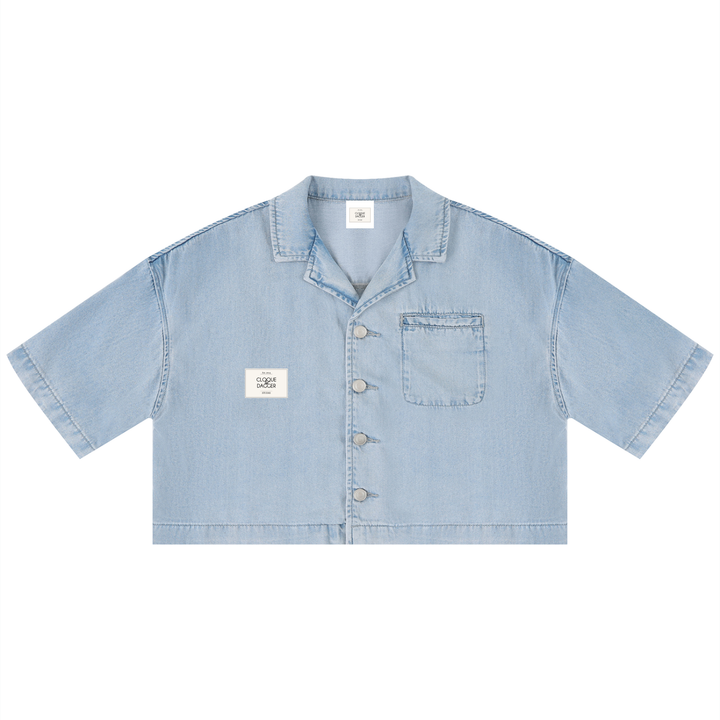 Denim Cropped Americana tee