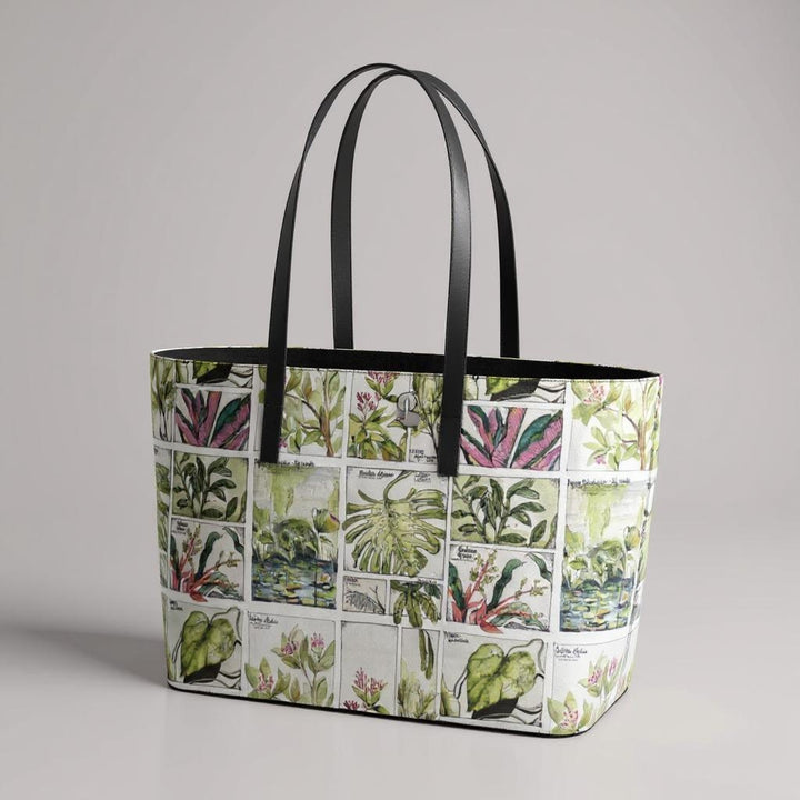 Botanical Explorer Leather Tote