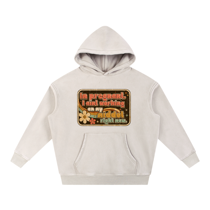 Snow Wash Fleece Oversize Hoodie