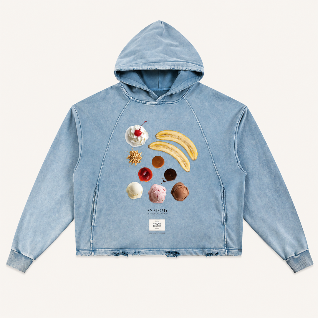 Anatomy of a Banana Split Vintage-Wash Hoodie