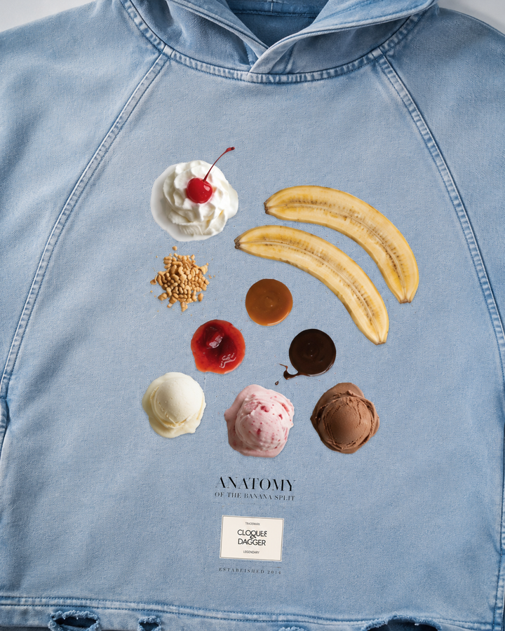 Anatomy of a Banana Split Vintage-Wash Hoodie