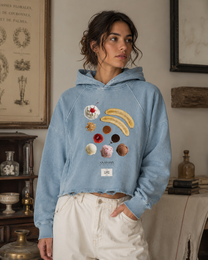 Anatomy of a Banana Split Vintage-Wash Hoodie