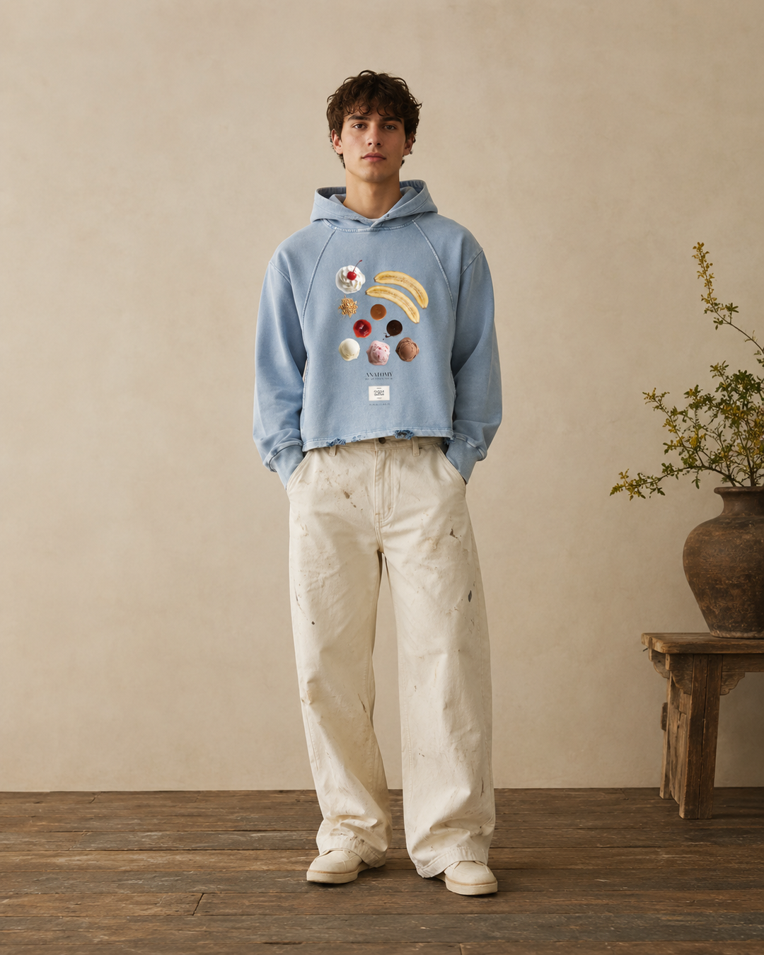 Anatomy of a Banana Split Vintage-Wash Hoodie