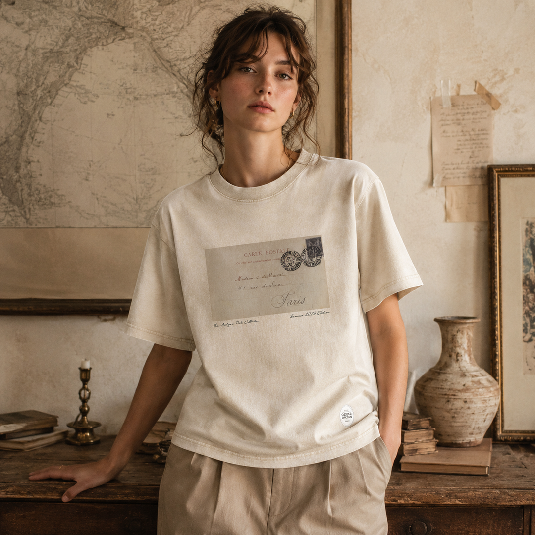 Parisian Postcard Washed Tee