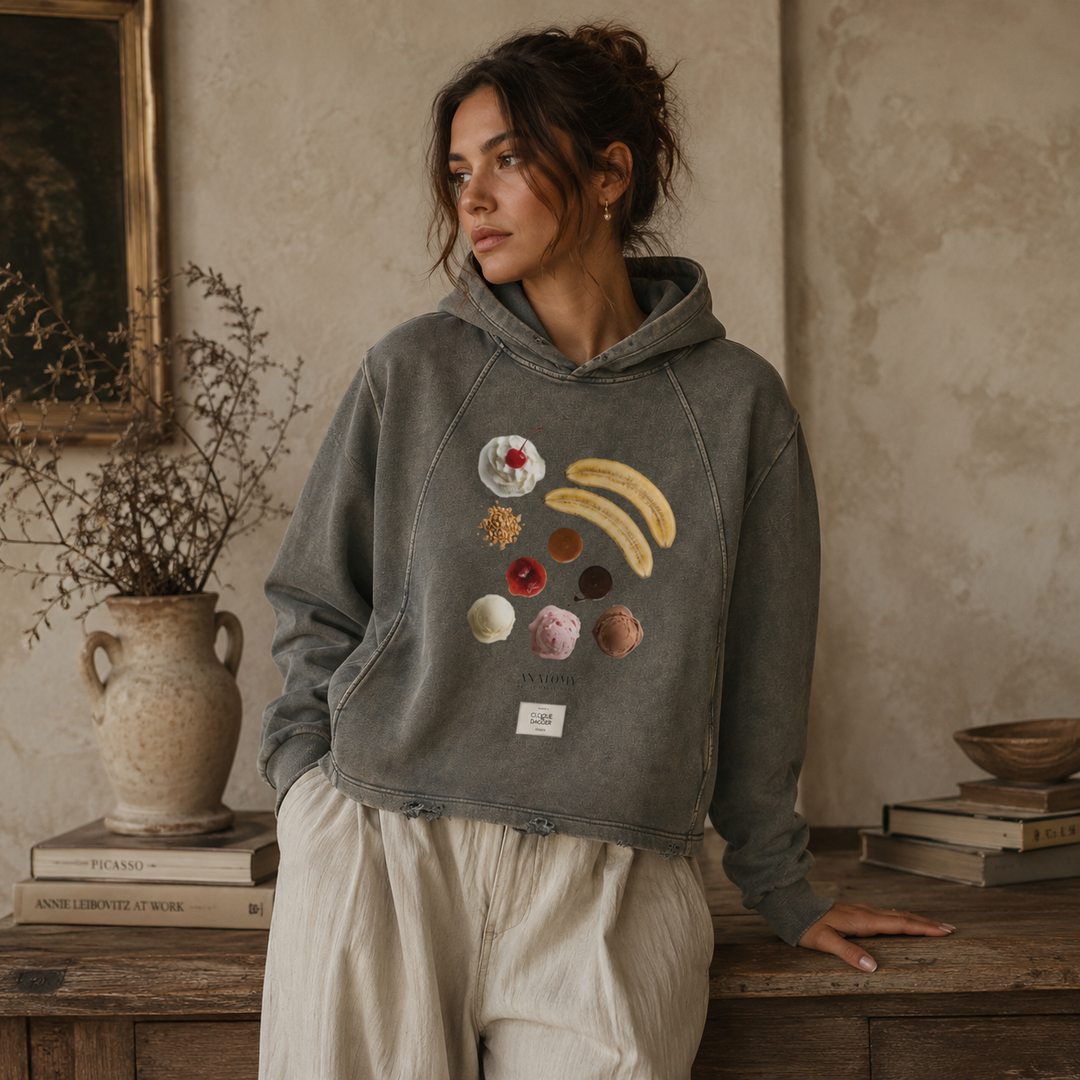 Anatomy of a Banana Split Vintage-Wash Hoodie