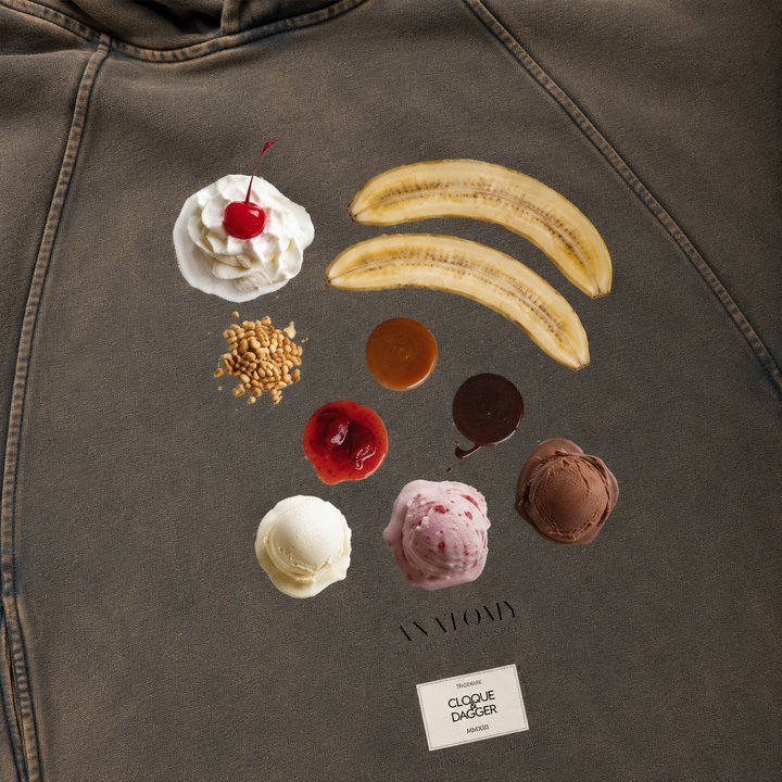 Anatomy of a Banana Split Vintage-Wash Hoodie