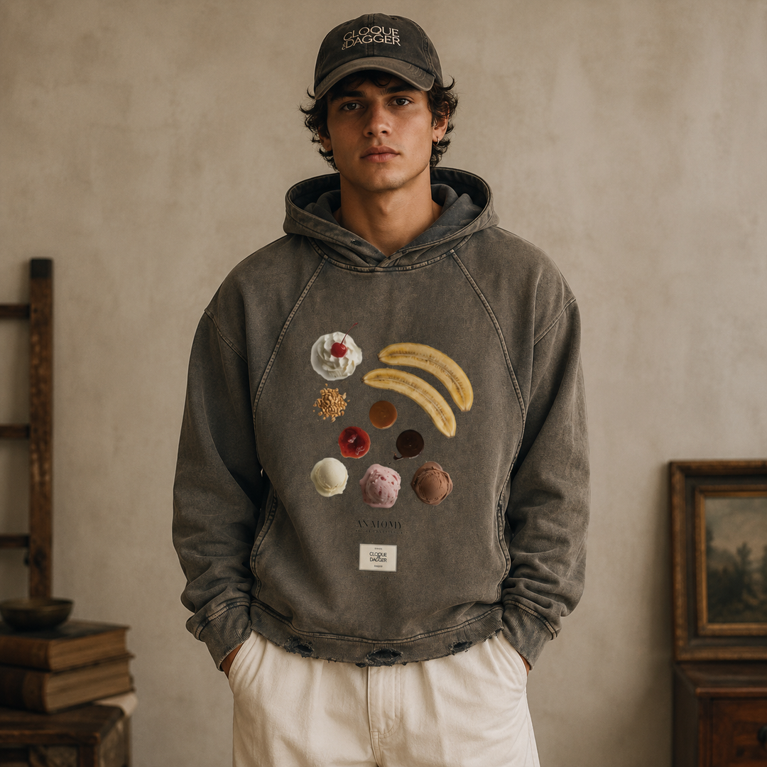 Anatomy of a Banana Split Vintage-Wash Hoodie
