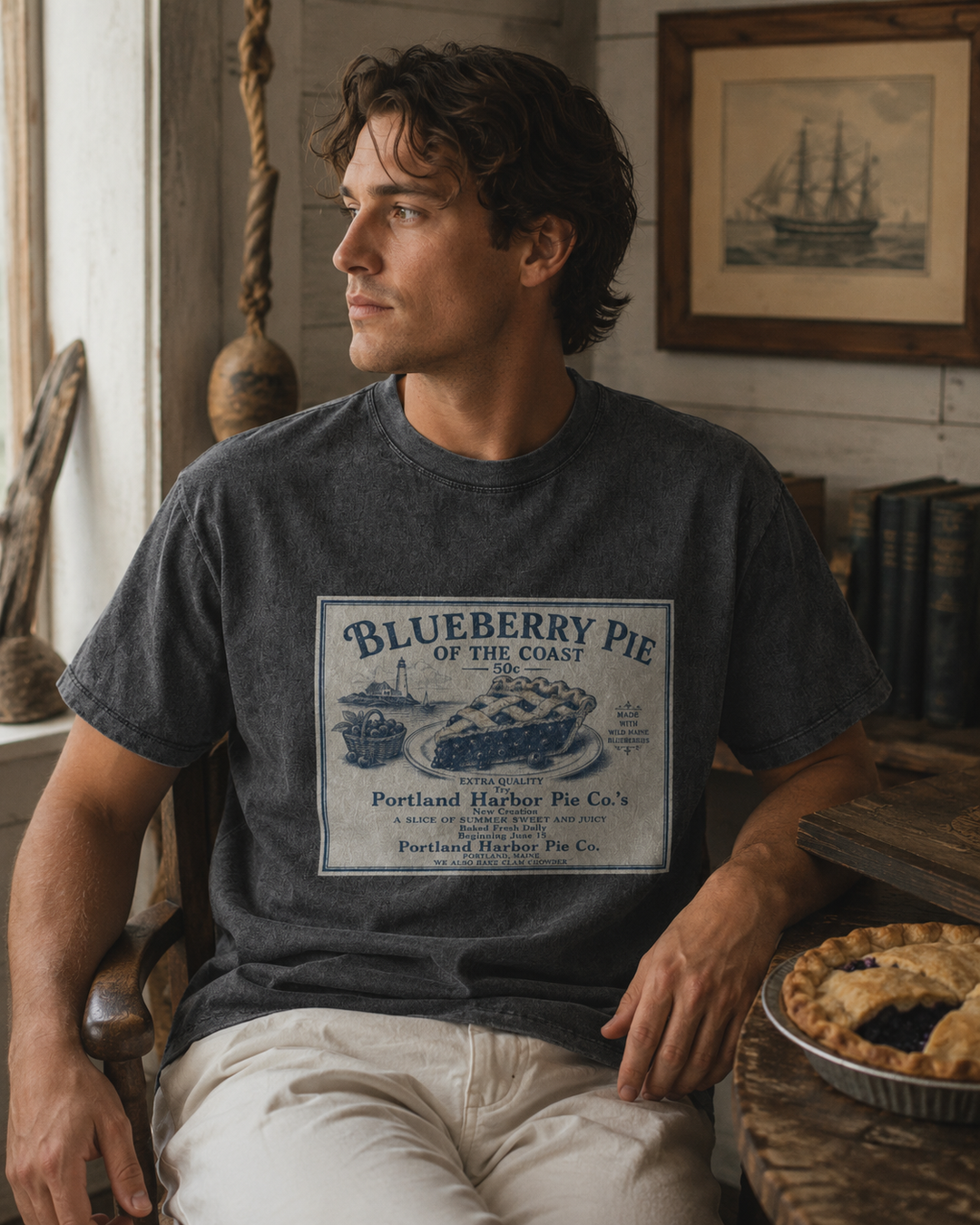 Blueberry Pie of the Coast Vintage Tee