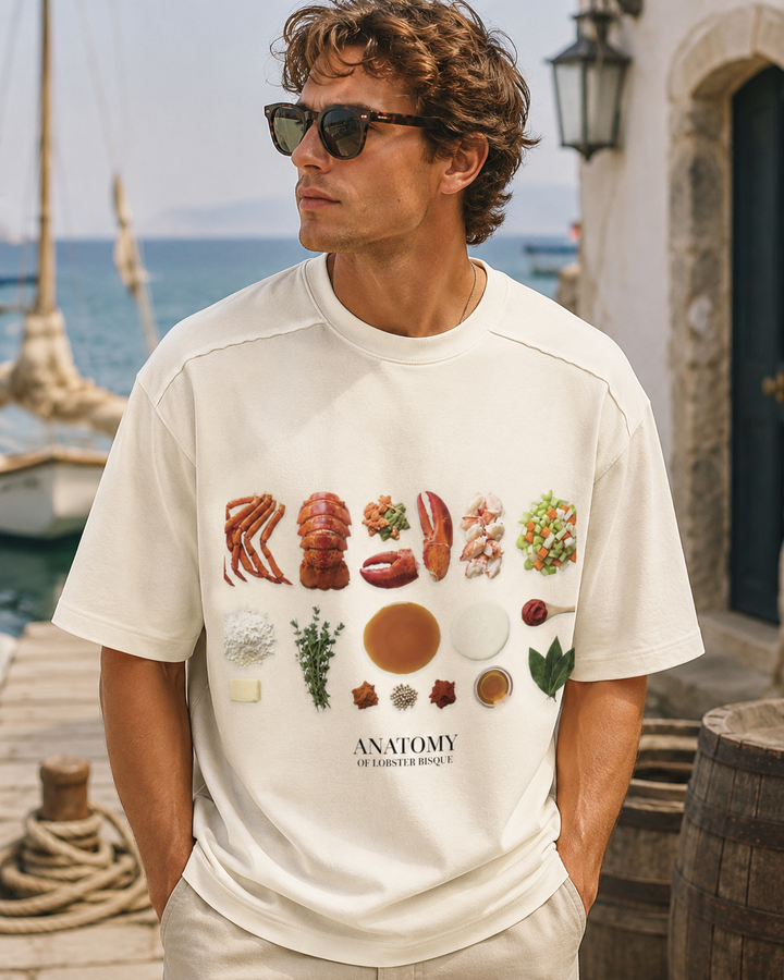 Anatomy of Lobster Bisque Raw-Seam Tee