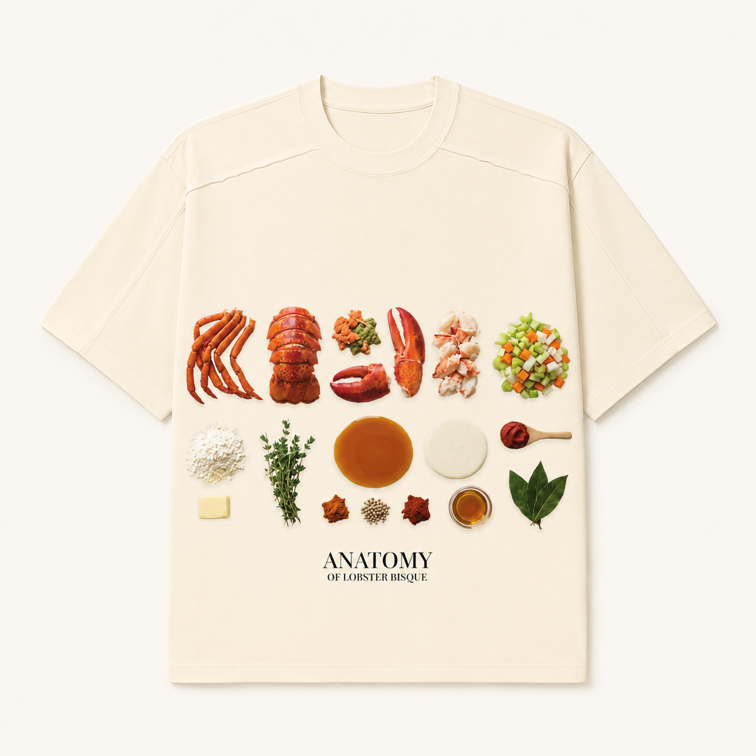 Anatomy of Lobster Bisque Raw-Seam Tee