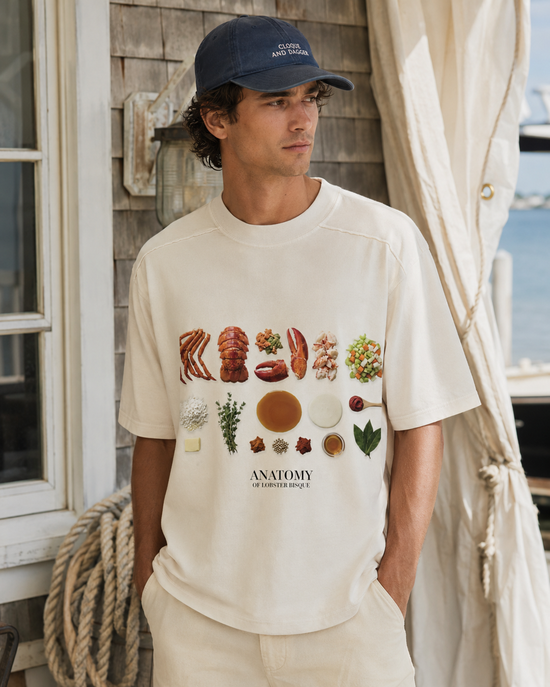 Anatomy of Lobster Bisque Raw-Seam Tee