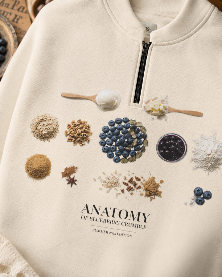 Anatomy oF Blueberry Half Zip