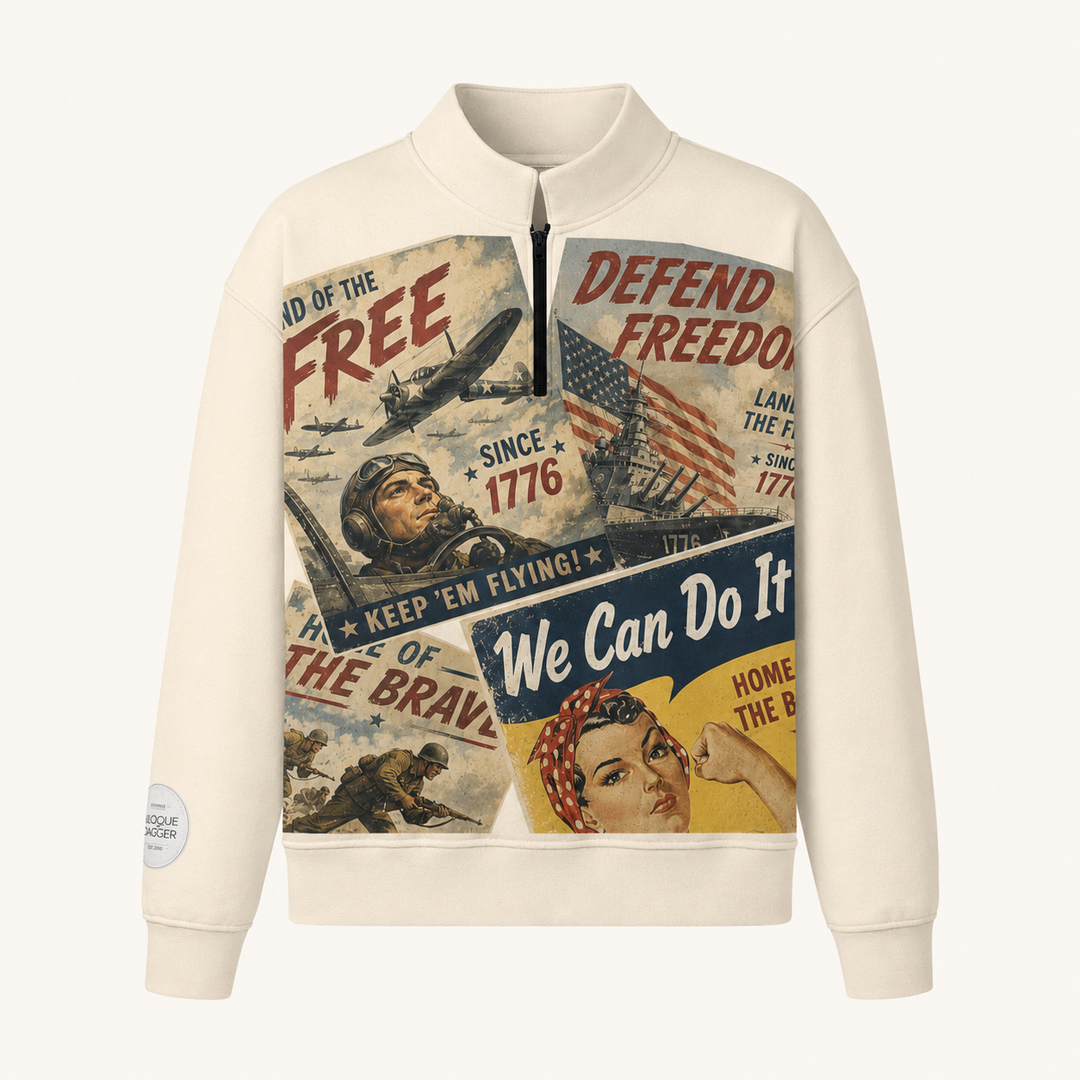 Americana Half Zip Sweater