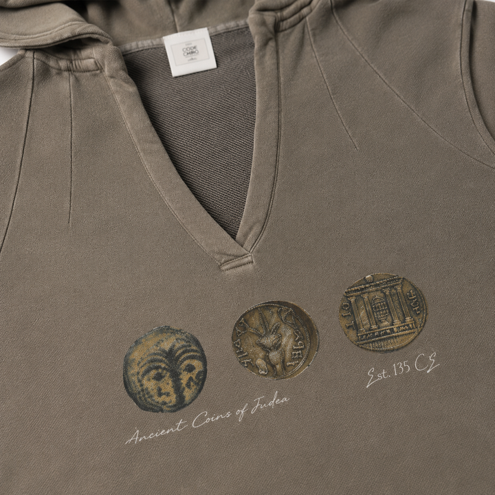 Ancient Coins Museum Study Cropped Hoodie