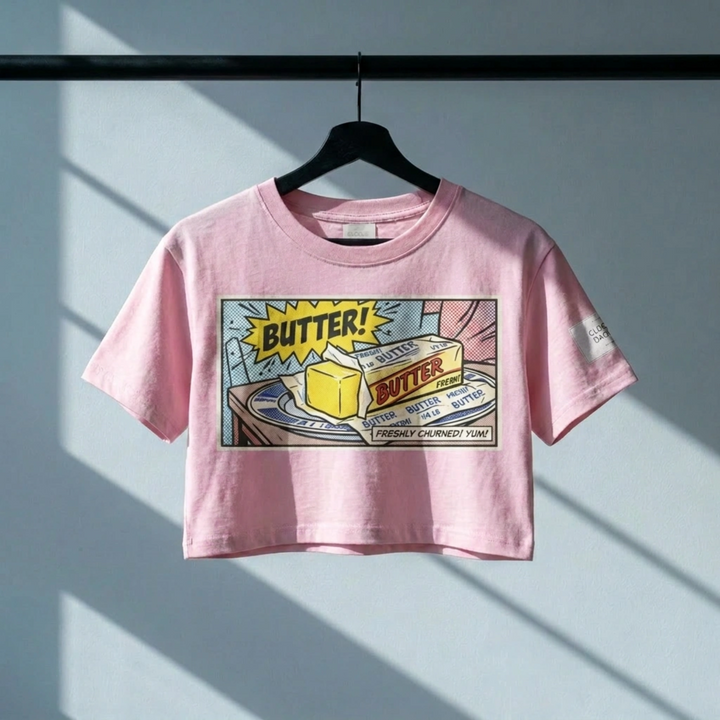 Its Butter Cropped Petal Tee