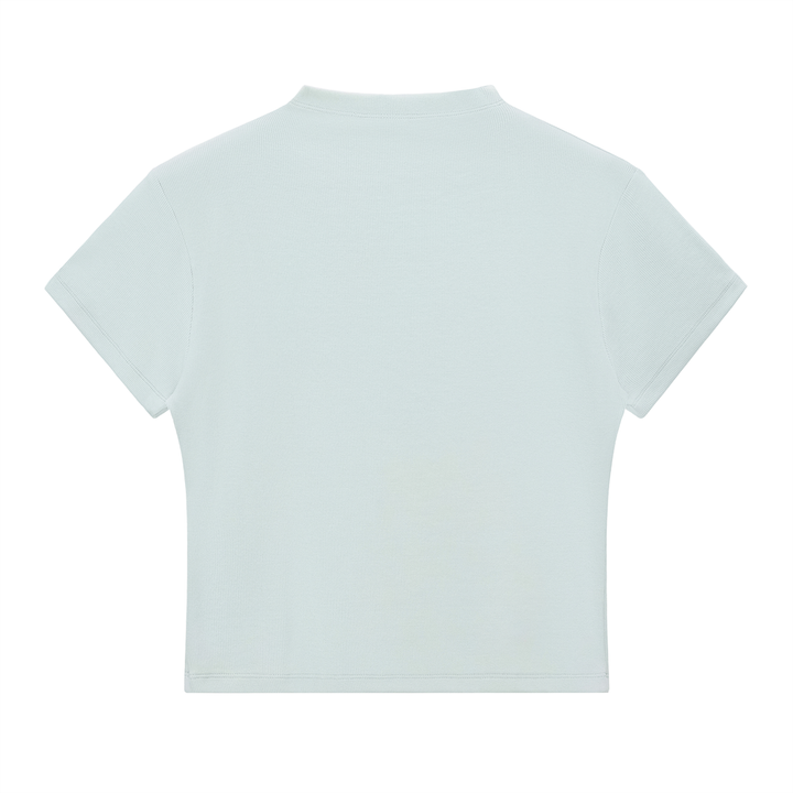 Little Women Motel Slim Fit Mock Neck T-Shirt