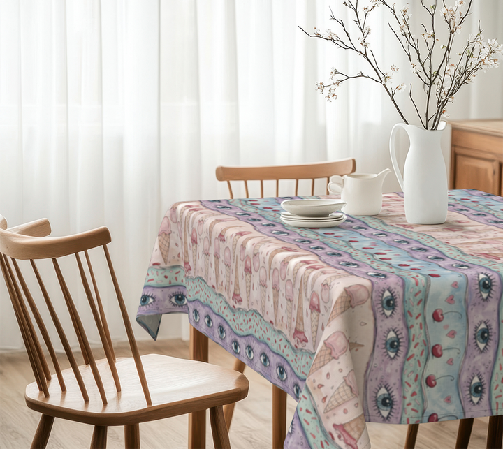 Eyes and Ice Cream Tablecloth