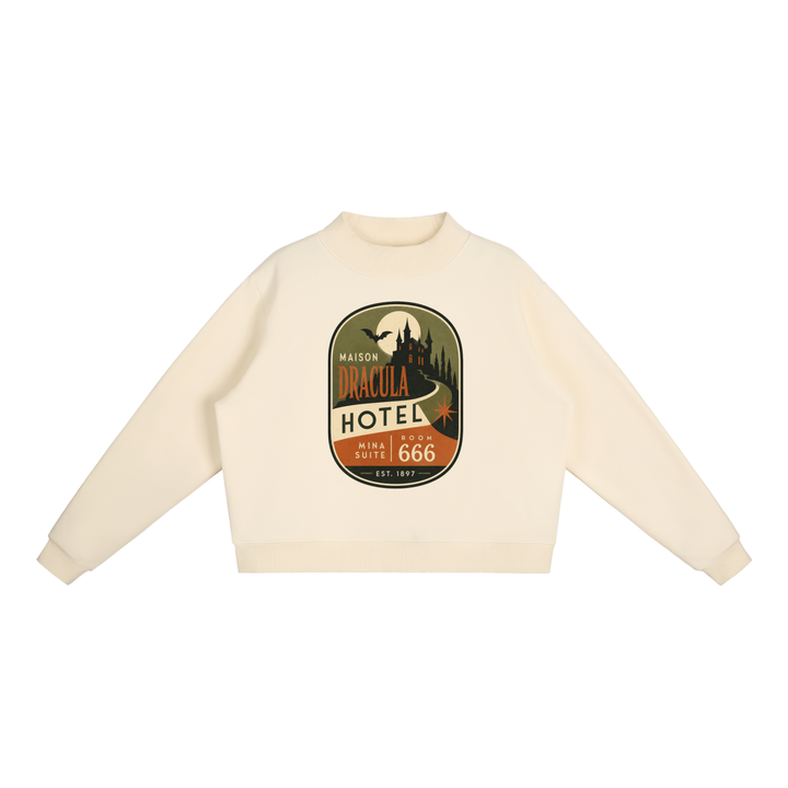 Maison Dracula Mock-Neck Crew Sweatshirt