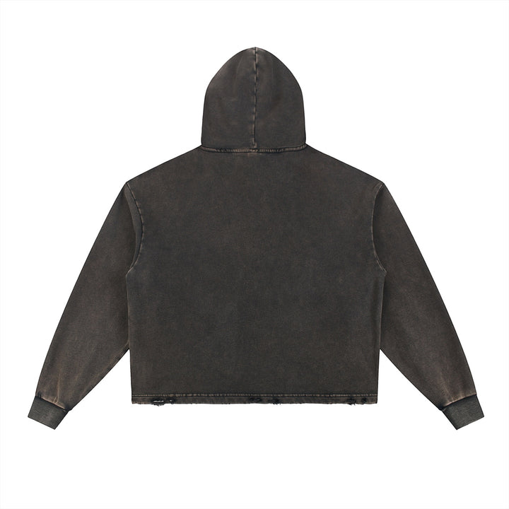 Vintage Brand  Frayed-Hem Hoodie