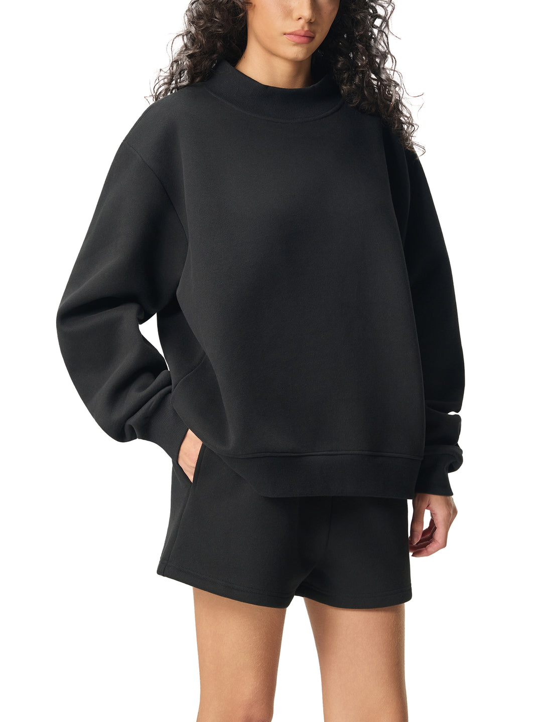 Maison Dracula Mock-Neck Crew Sweatshirt