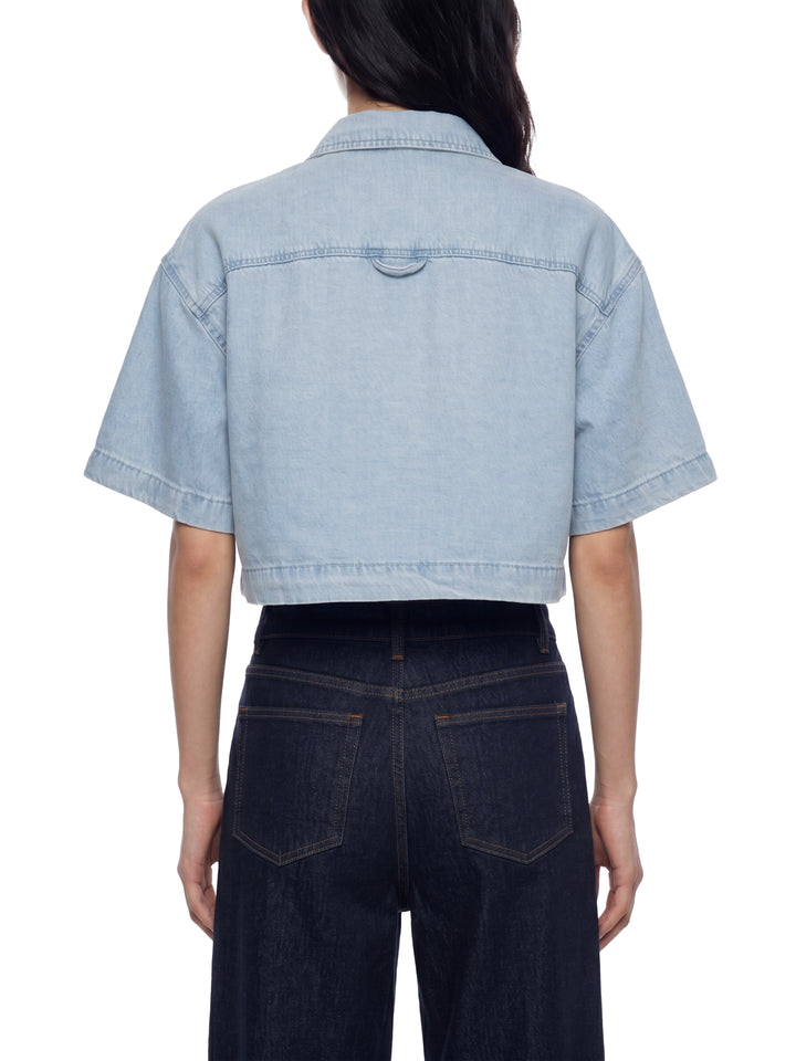 Denim Cropped Americana tee