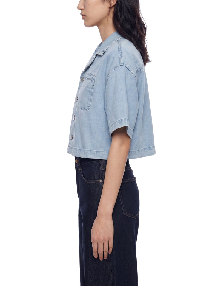 Denim Cropped Americana tee