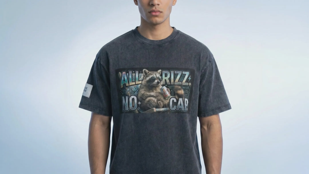 Raccoon Rizz Washed Tee.