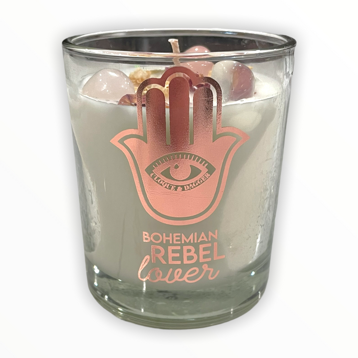 Bohemian Rebel Lover Luxe Gemstone Candle